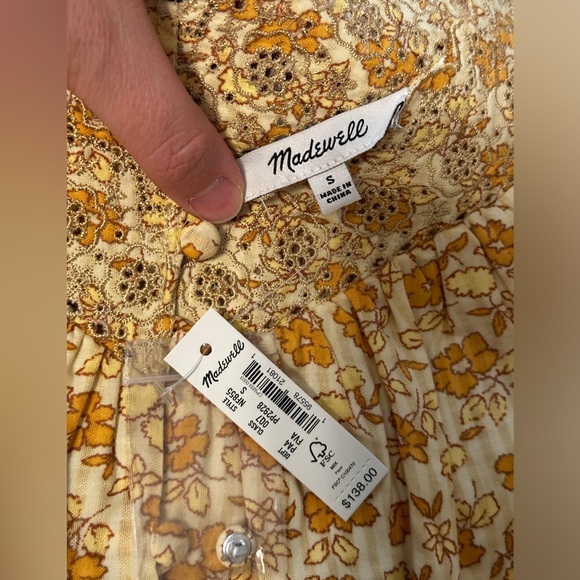 NWT Madewell Eyelit Cotton Dress - Picture 5 of 8